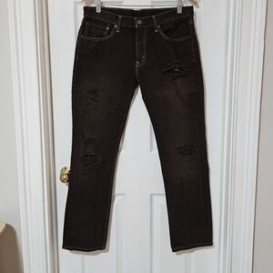 Levi's Men's 511 Straight Jeans Casual Pockets Dark Brown Size 32×30